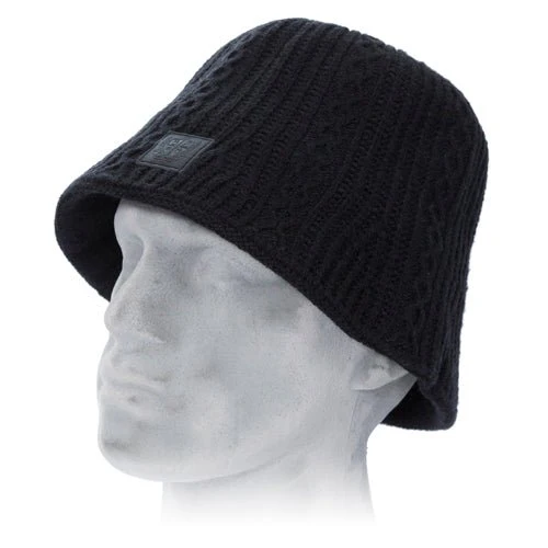 Womens Cable Knit Bucket Hat